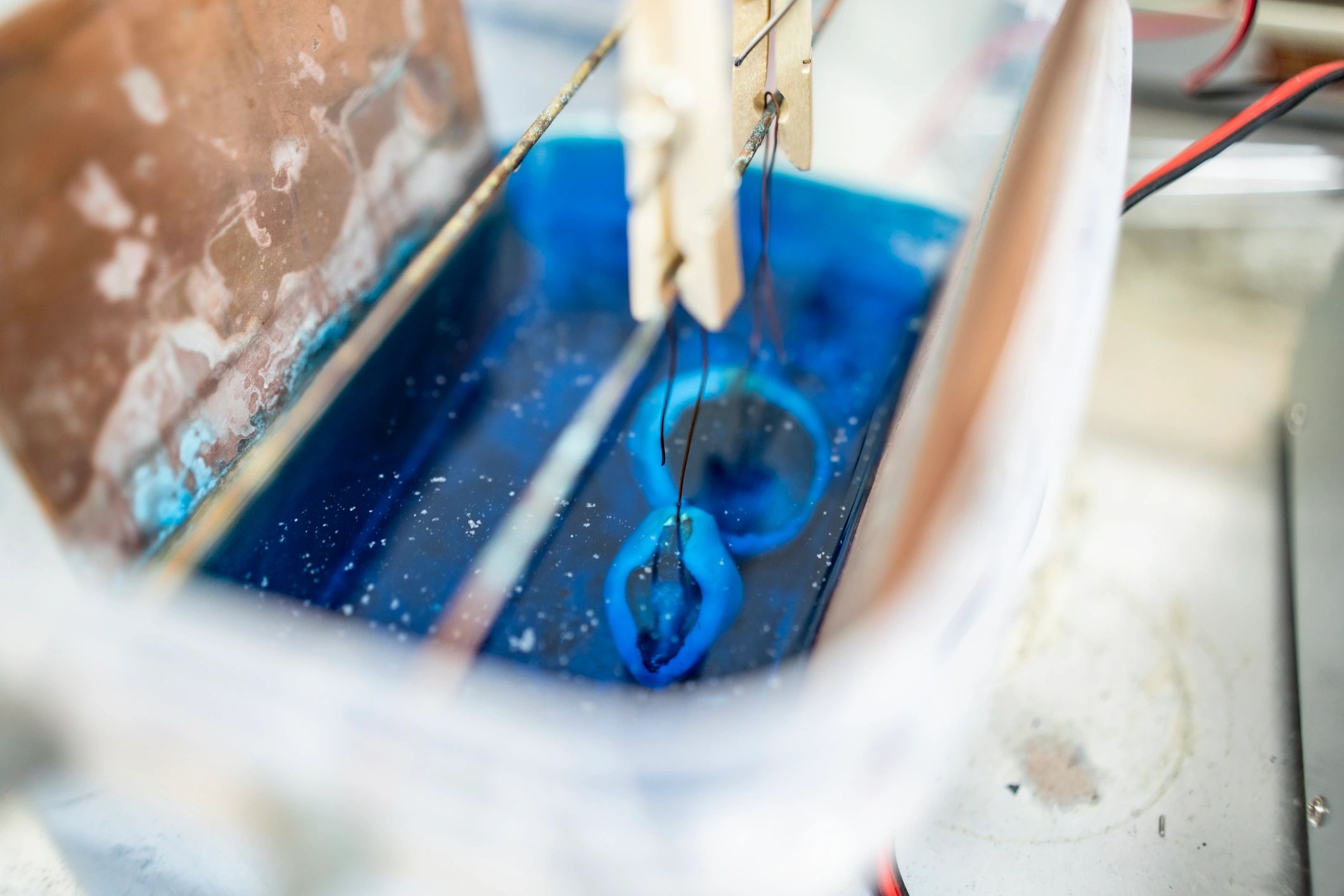 Close-up of a craftsmanship process illustrating detail and precision