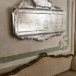 Landscape Antiqued Venetian Mirror with Crest