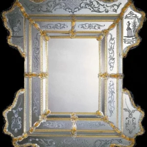 Gold Ornate Rococo Venetian Mirror