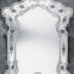 Crystal Floral Venetian Mirror with Crest