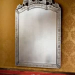 LOUIS XIV Antiqued Silver Venetian Mirror