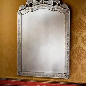 LOUIS XIV Antiqued Silver Venetian Mirror