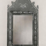 LOUIS XIV Black Engraved Venetian Mirror