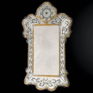 Crystal Gold Rope Rococo Venetian Mirror