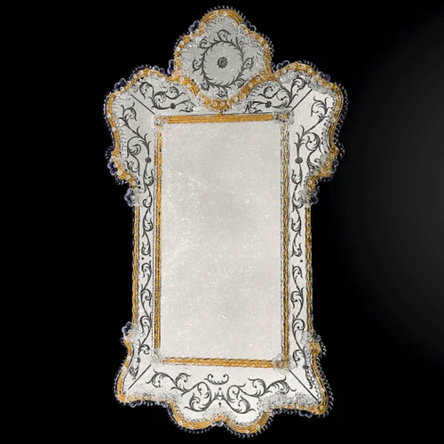 Crystal Gold Rope Rococo Venetian Mirror