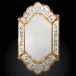 Crystal Scrollwork Rope Venetian Mirror