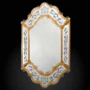 Crystal Scrollwork Rope Venetian Mirror