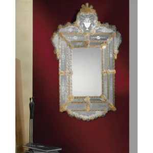Gold Crystal Rope Trim Venetian Mirror