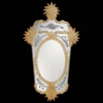 Crystal & Gold Murano Floral Venetian Mirror