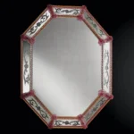 Ruby Rosette Octagonal Venetian Mirror