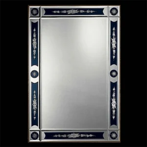 Navy Blue Inlay Venetian Mirror