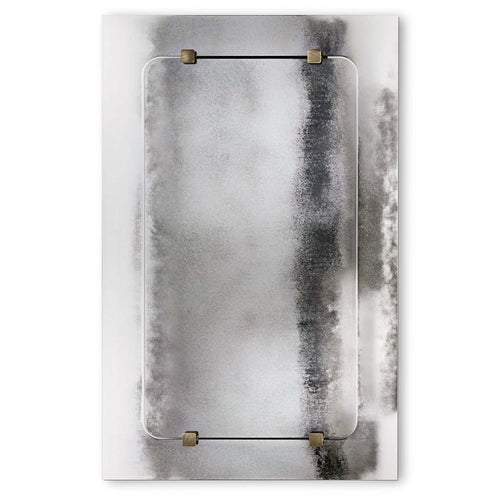 Modern Aged Glass Venetian Mirror