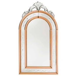 Arched Venetian Mirror in Champagne Gold