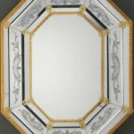 Octagonal Gold Rope Trim Venetian Mirror
