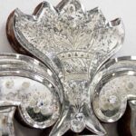 LOUIS XIV Silver Beaded Rope Venetian Mirror