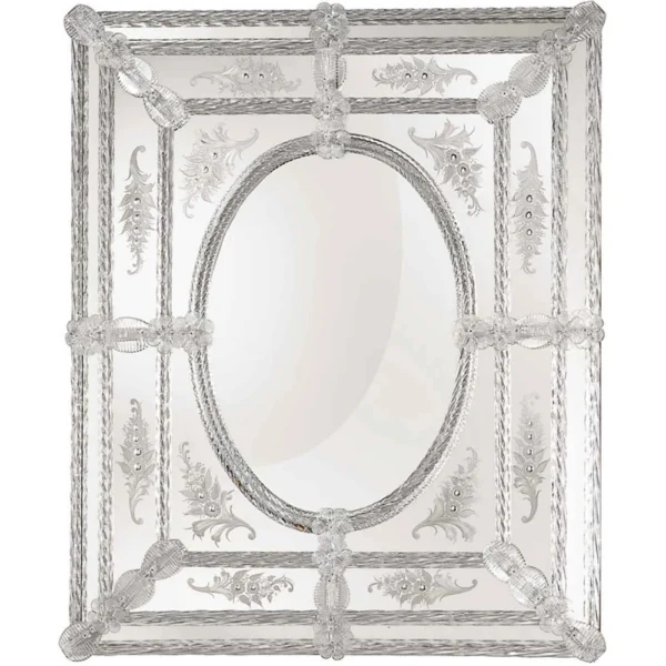Crystal Rope-Trim Venetian Mirror